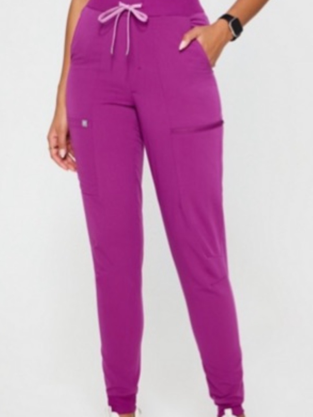 Fabletics High-Rise Magenta Track Joggers
